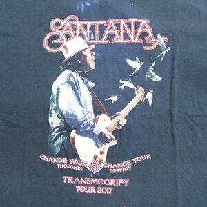 Santana Shirt 2X Blue Transmogrify Tour 2017 Double Sided
